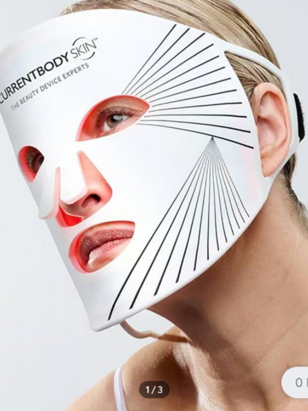 CurrentBody Skin LED Red Light Therapy Face Mask  FDA cleared  OPEN box  GREAT